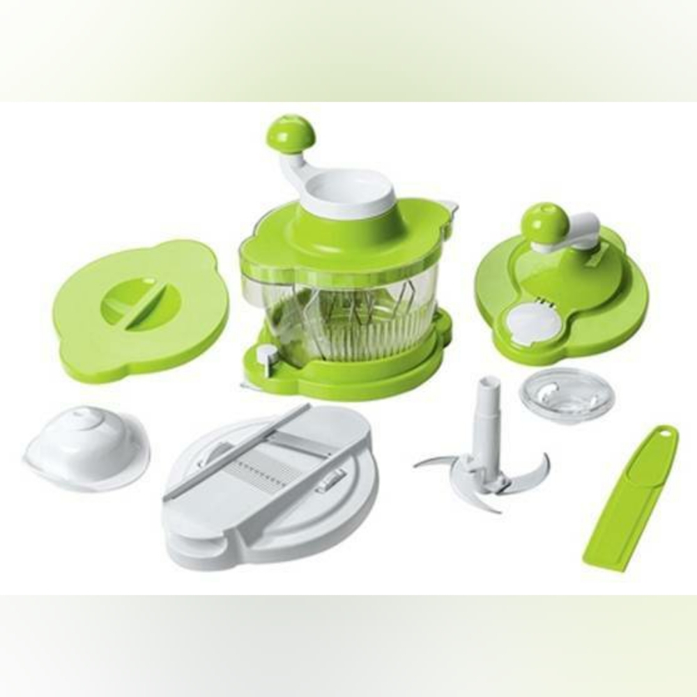 Genius 10-piece 6 Cup Mix Slice and Chop Set Red